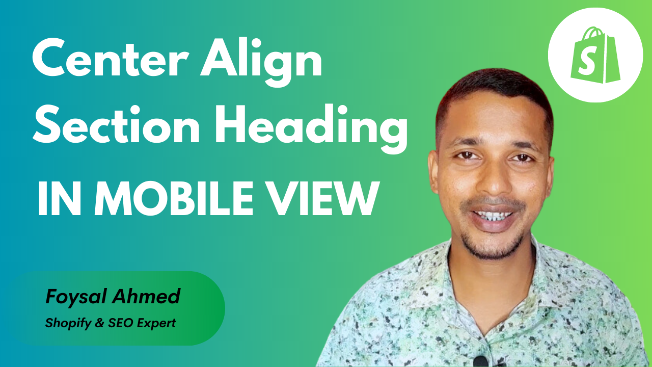 How to Center align all section headings in Mobile View ✅ Shopify