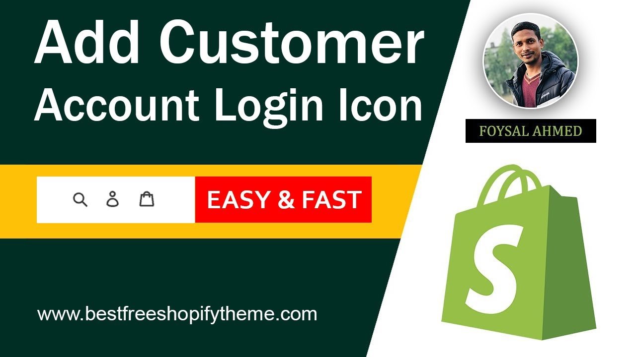 Effortlessly Add Customer Account Login Icon in Shopify