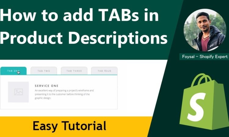 Add Tabs for your Shopify Product Descriptions