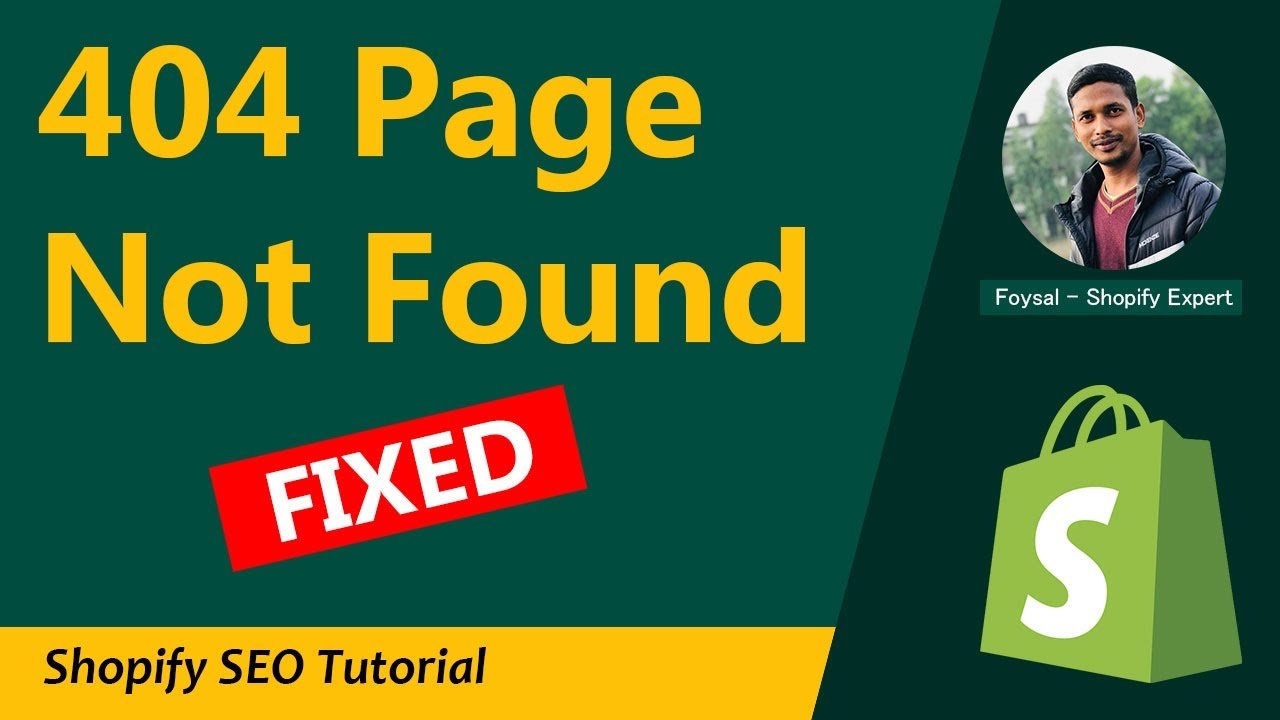 How to Fix 404 Page Not Found on Shopify