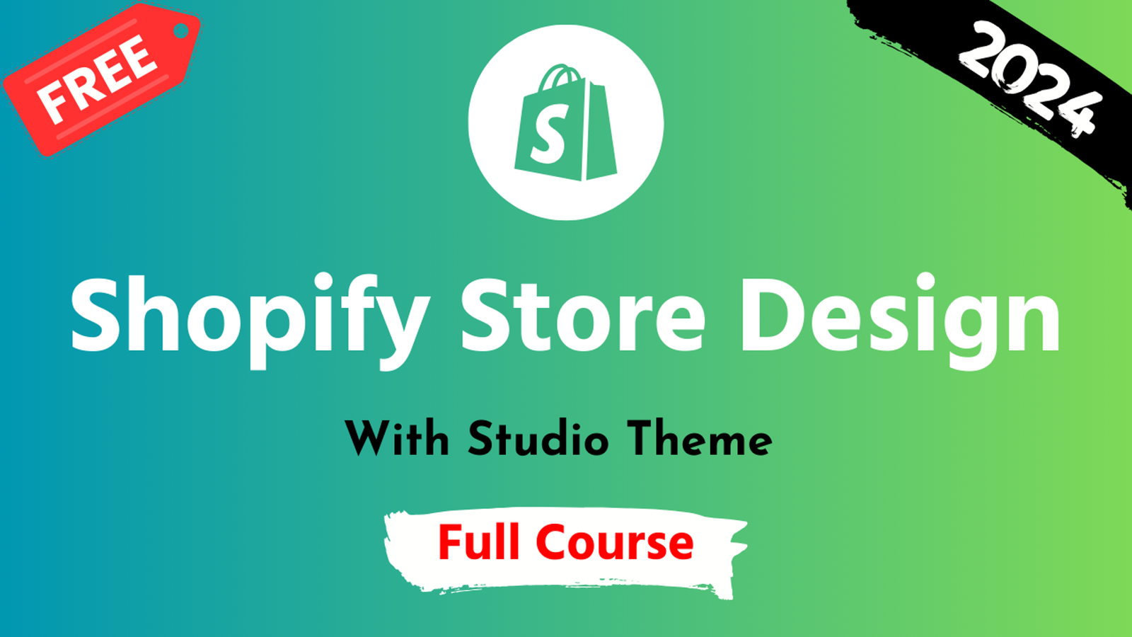 Shopify Store Design Full Course With Studio Theme For Beginners