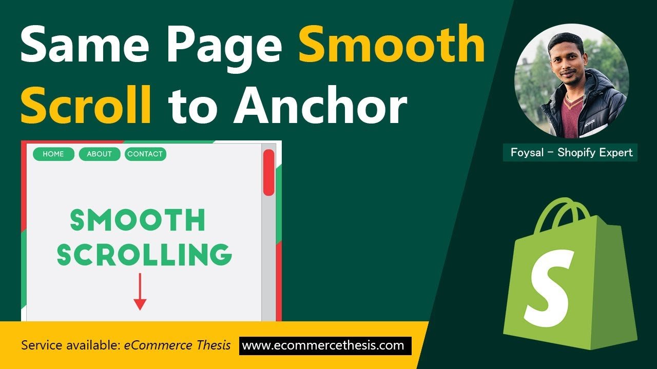 How to Enable Same Page Smooth Scroll to Anchor in Shopify