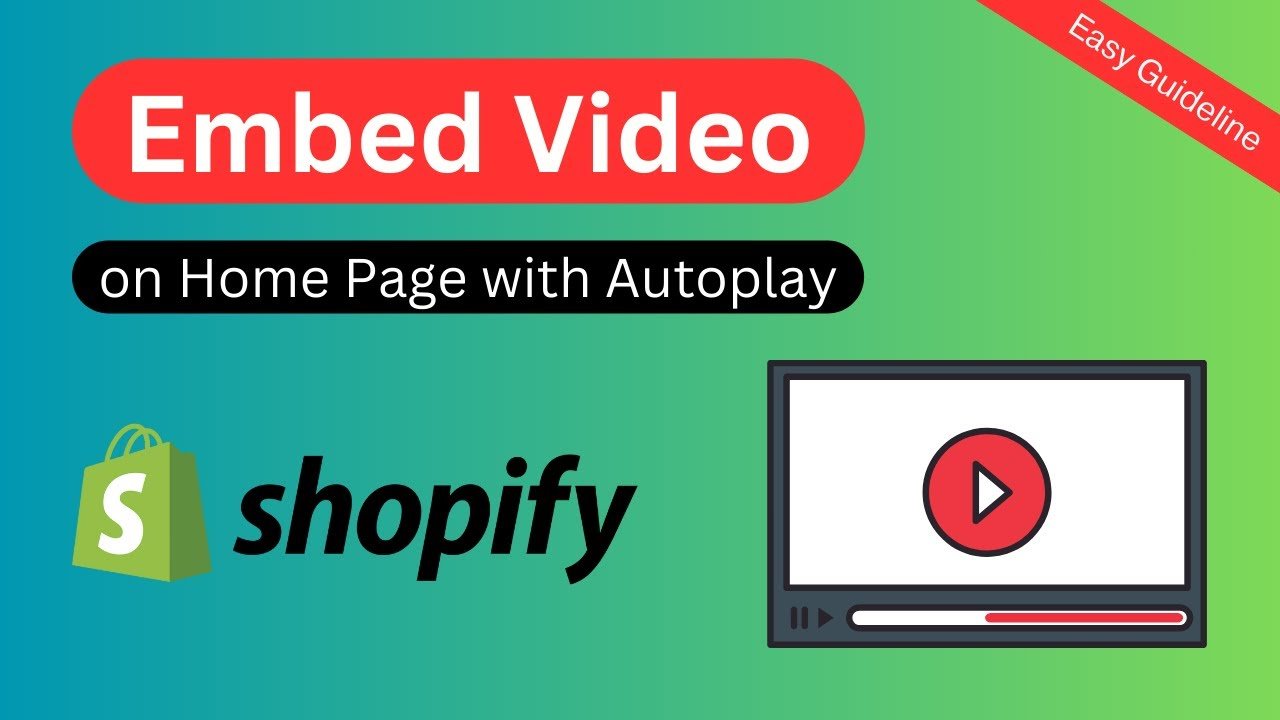 How To Add/Embed Video on Shopify Store Home Page 