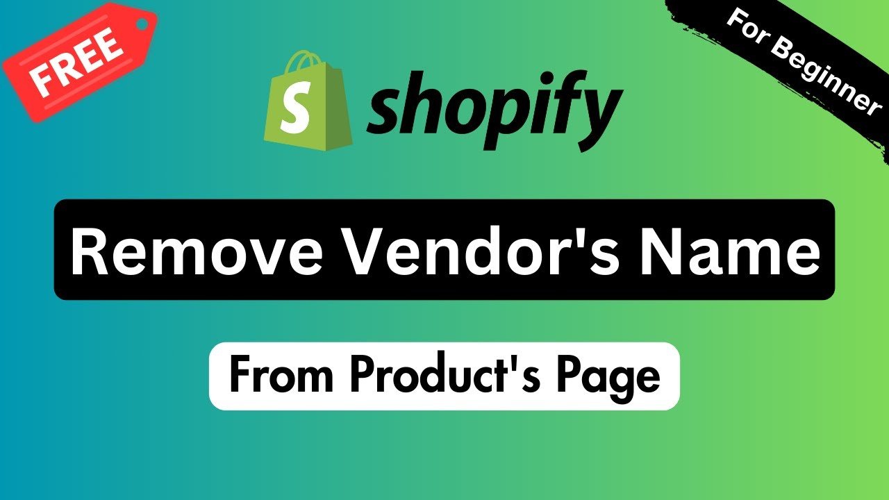 How To Remove Vendor’s Name From Product Page