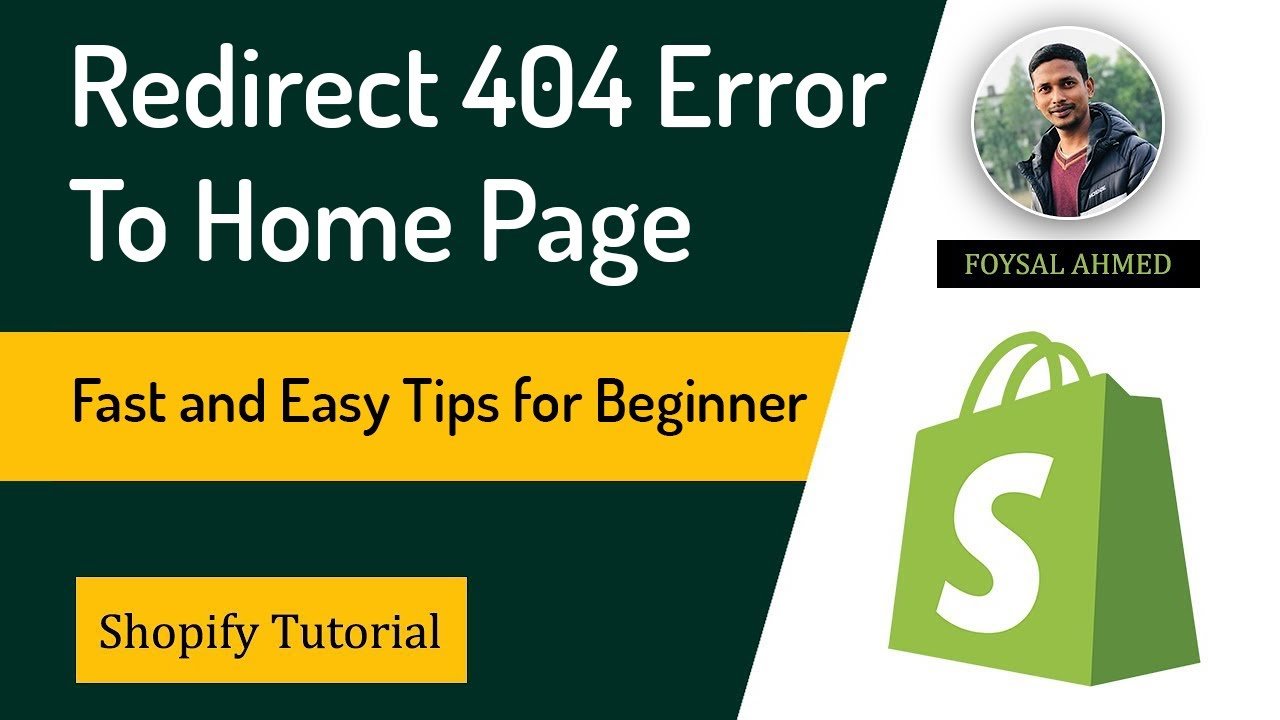 How To Redirect 404 Error To Home Page – Shopify SEO