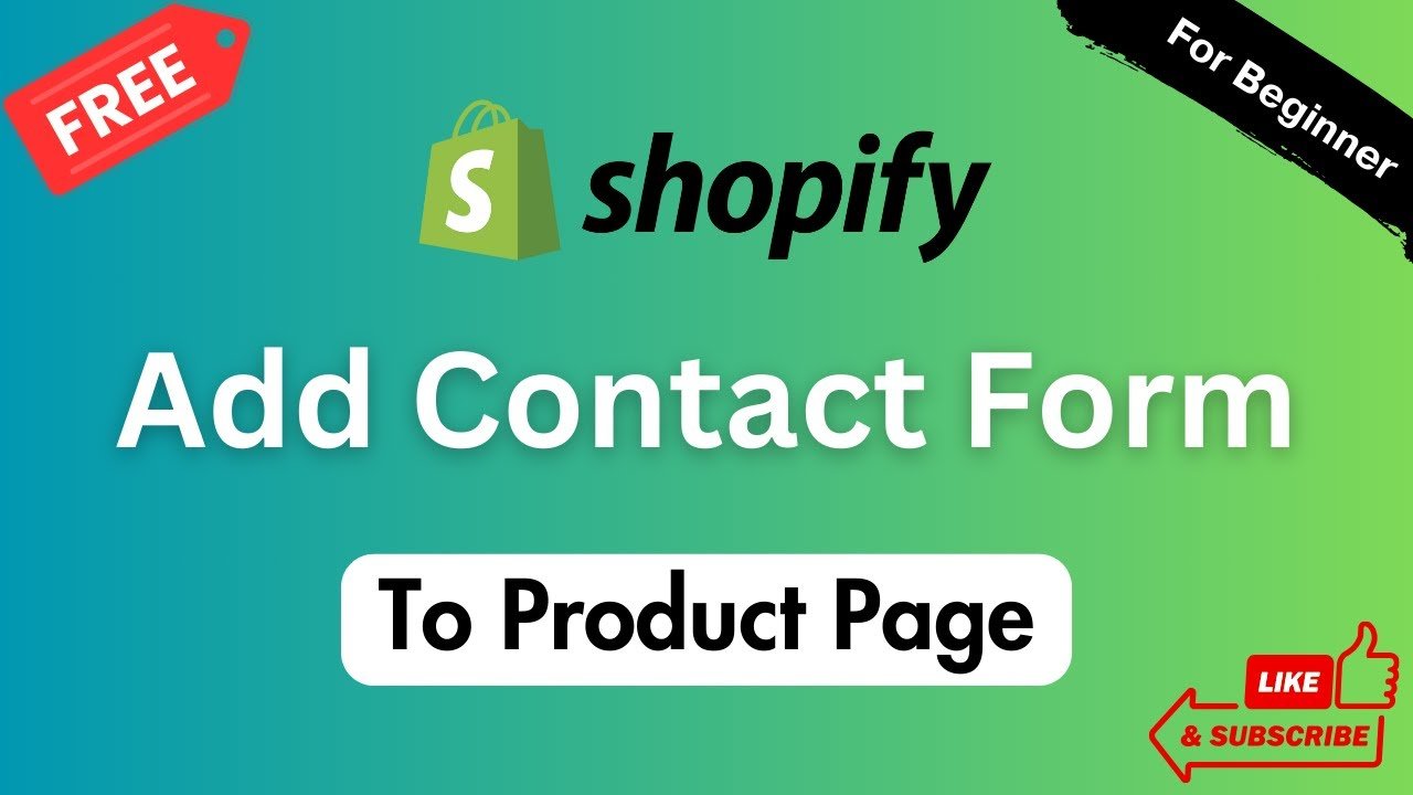 How to Add a Contact Form to a Shopify Product Page