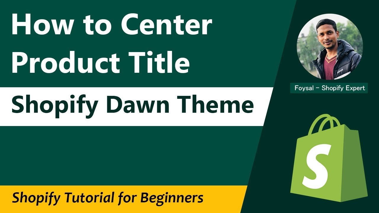 How to Center Product Title in Dawn Theme