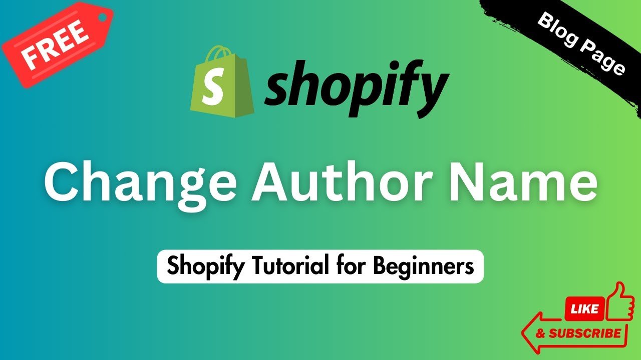 How to Change the Author Name on Your Shopify Blog 