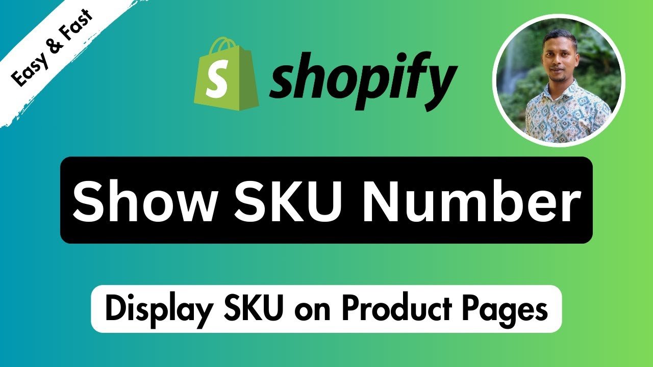 Show SKU numbers on product pages Shopify Store