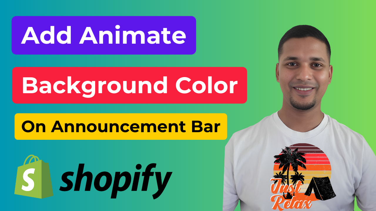 Add Animate Background Color on Announcement Bar In Shopify