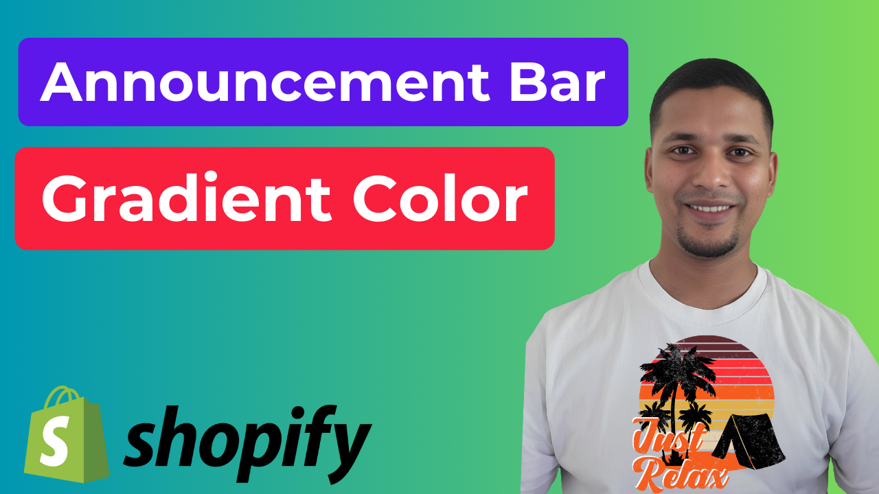 Replace Announcement Bar Color with Gradient Color In Shopify