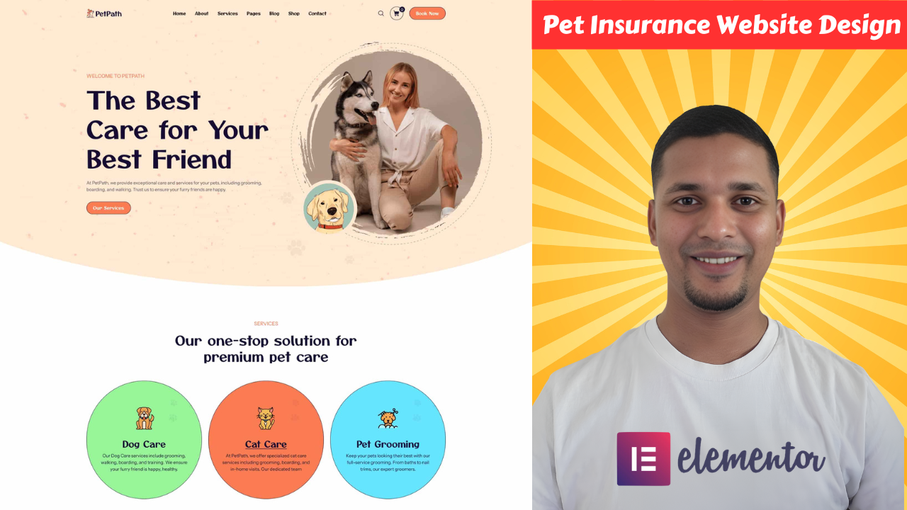 Create a Pet Insurance Website Using WordPress and Elementor