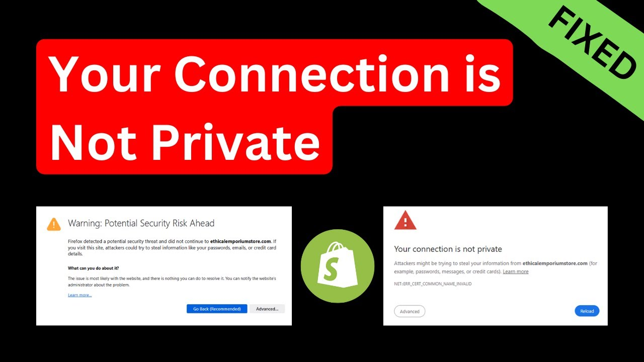 FIX Private Connection Errors on Shopify in 5 Minutes!