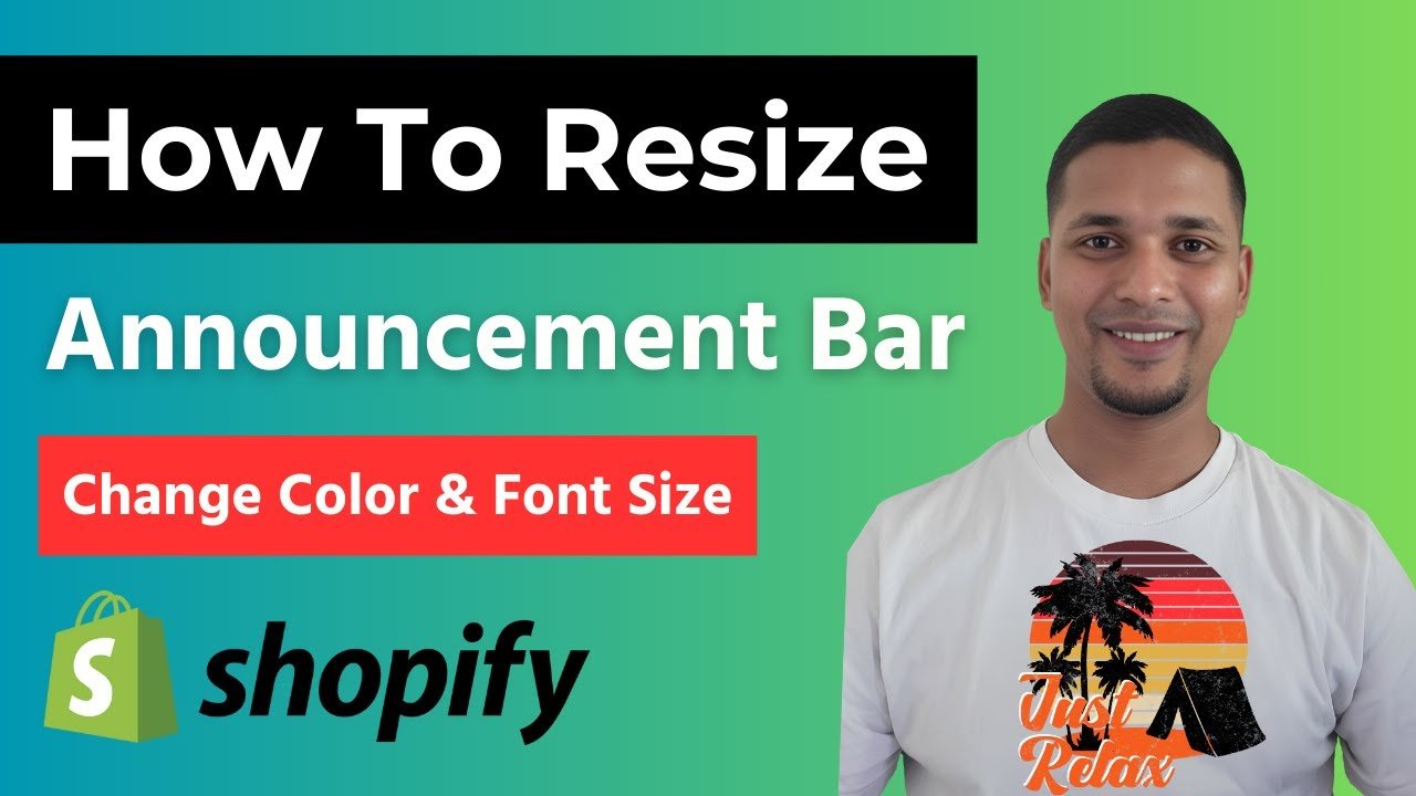 How To Resize Announcement Bar Text In Shopify